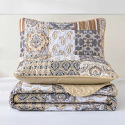 Quietude Quilted coverlet and pillowcovers set: Perfect for Relaxation - Queen size V745-MAC080767Q13U