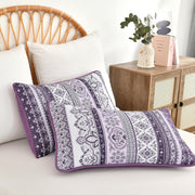 Elegant Peony purple Soft 3 Pc Bedspread & Pillow Cover Set V745-MAC080783Q13U