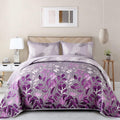 Luxurious Orchid patchwork Plaid 3 Pc Bedspread & Pillow Cover Set V745-MAC081019Q13U