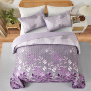 Luxurious Orchid patchwork Plaid 3 Pc Bedspread & Pillow Cover Set V745-MAC081019Q13U