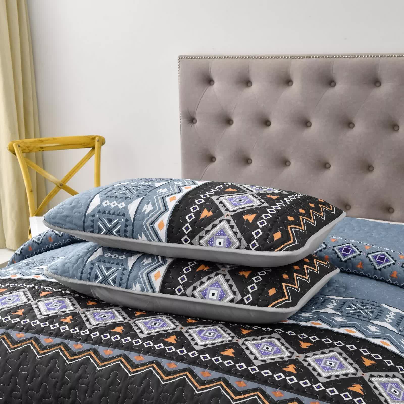 Ambient bloom sky black hour Comforter Set - Aesthetic 3-Piece Bedroom Mood V745-MAC081408