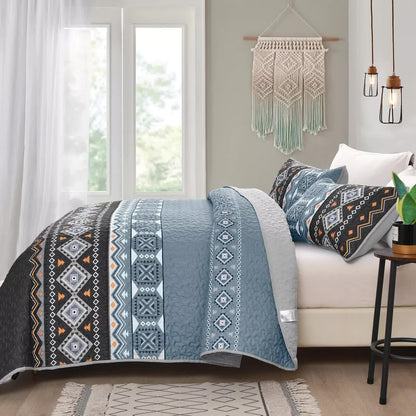 Ambient bloom sky black hour Comforter Set - Aesthetic 3-Piece Bedroom Mood V745-MAC081408