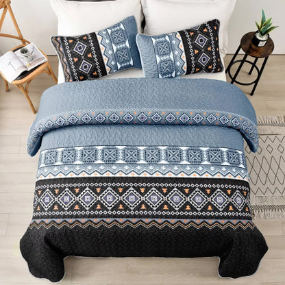 Ambient bloom sky black hour Comforter Set - Aesthetic 3-Piece Bedroom Mood V745-MAC081408