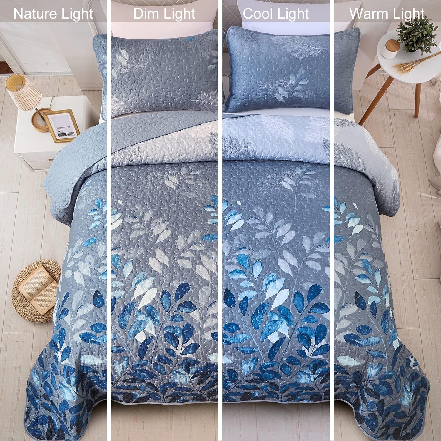 Nostalgic Quilted coverlet and pillowcovers set: Classic and Timeless - Queen size V745-MAC090405Q13U