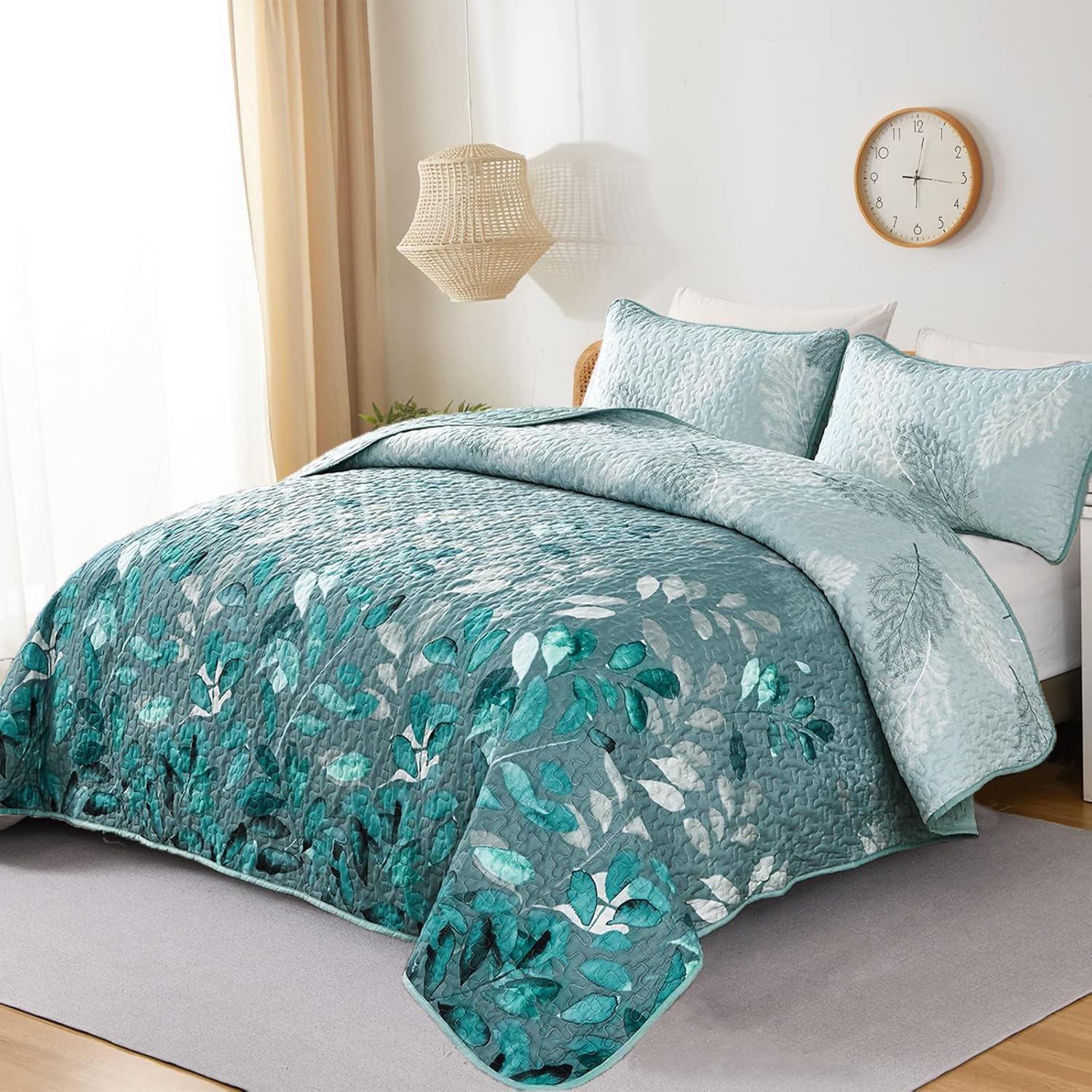 Crafted Quilted Bedspread and Pillowcases Set: A Testament to Elegance - Queen size V745-MAC090452Q13U