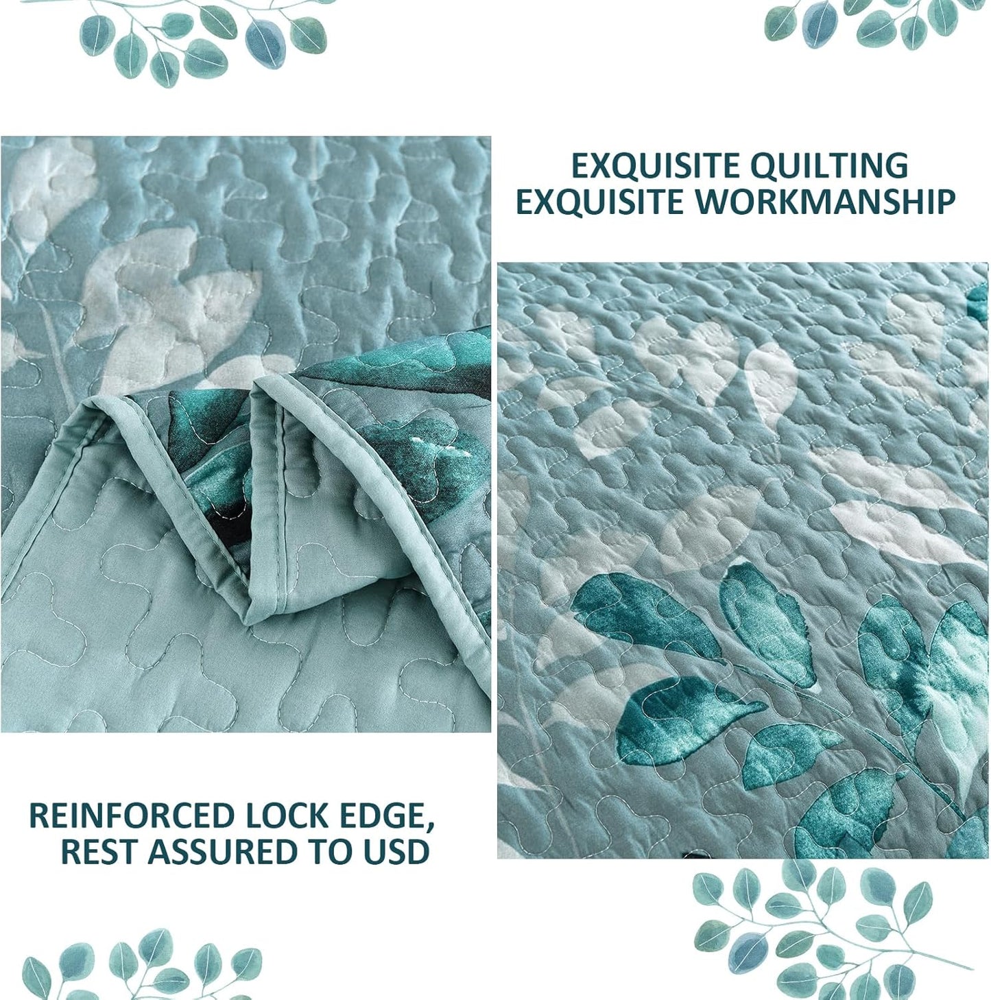 Crafted Quilted Bedspread and Pillowcases Set: A Testament to Elegance - Queen size V745-MAC090452Q13U