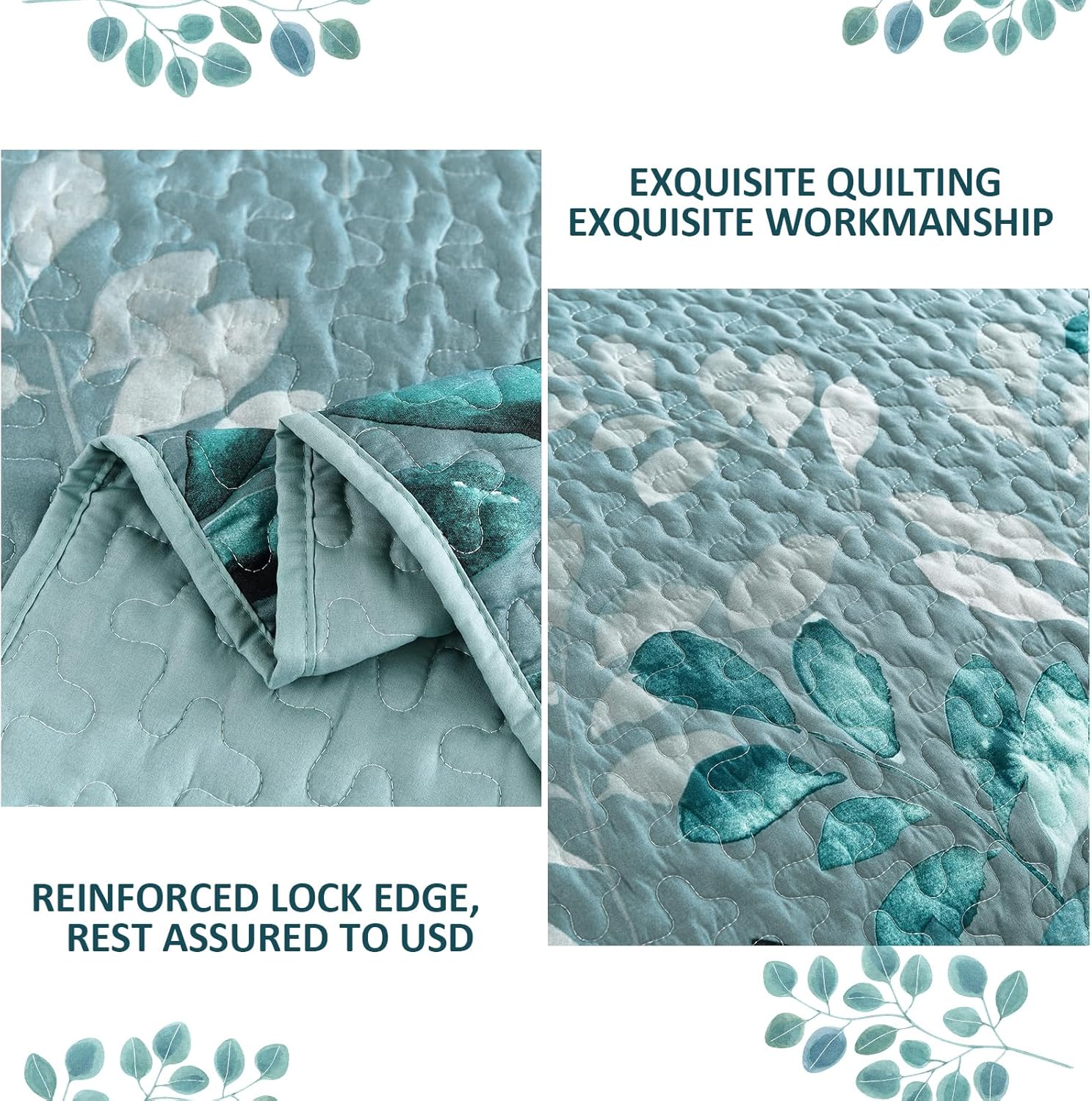 Crafted Quilted Bedspread and Pillowcases Set: A Testament to Elegance - Queen size V745-MAC090452Q13U