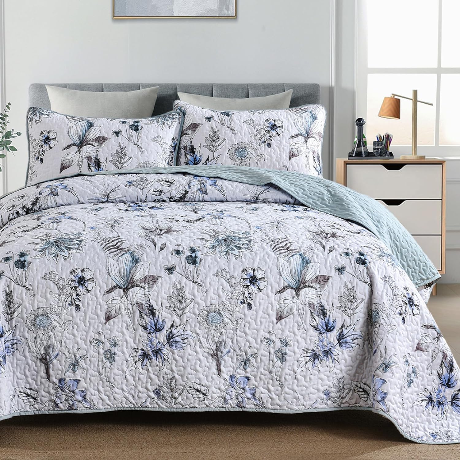 Yearning Quilted coverlet and pillowcovers set: For a Better Night's Sleep - Queen size V745-MAC090518Q13U