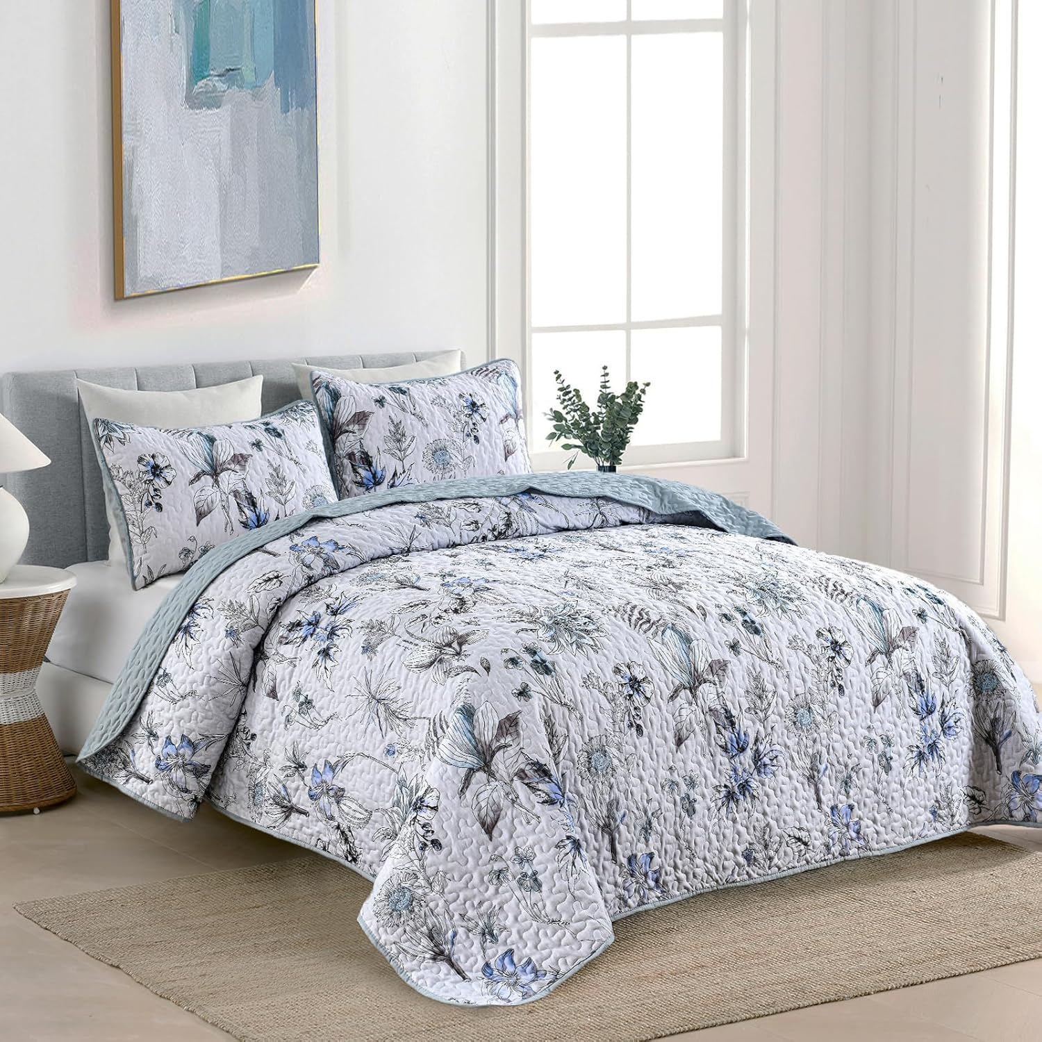 Yearning Quilted coverlet and pillowcovers set: For a Better Night's Sleep - Queen size V745-MAC090518Q13U