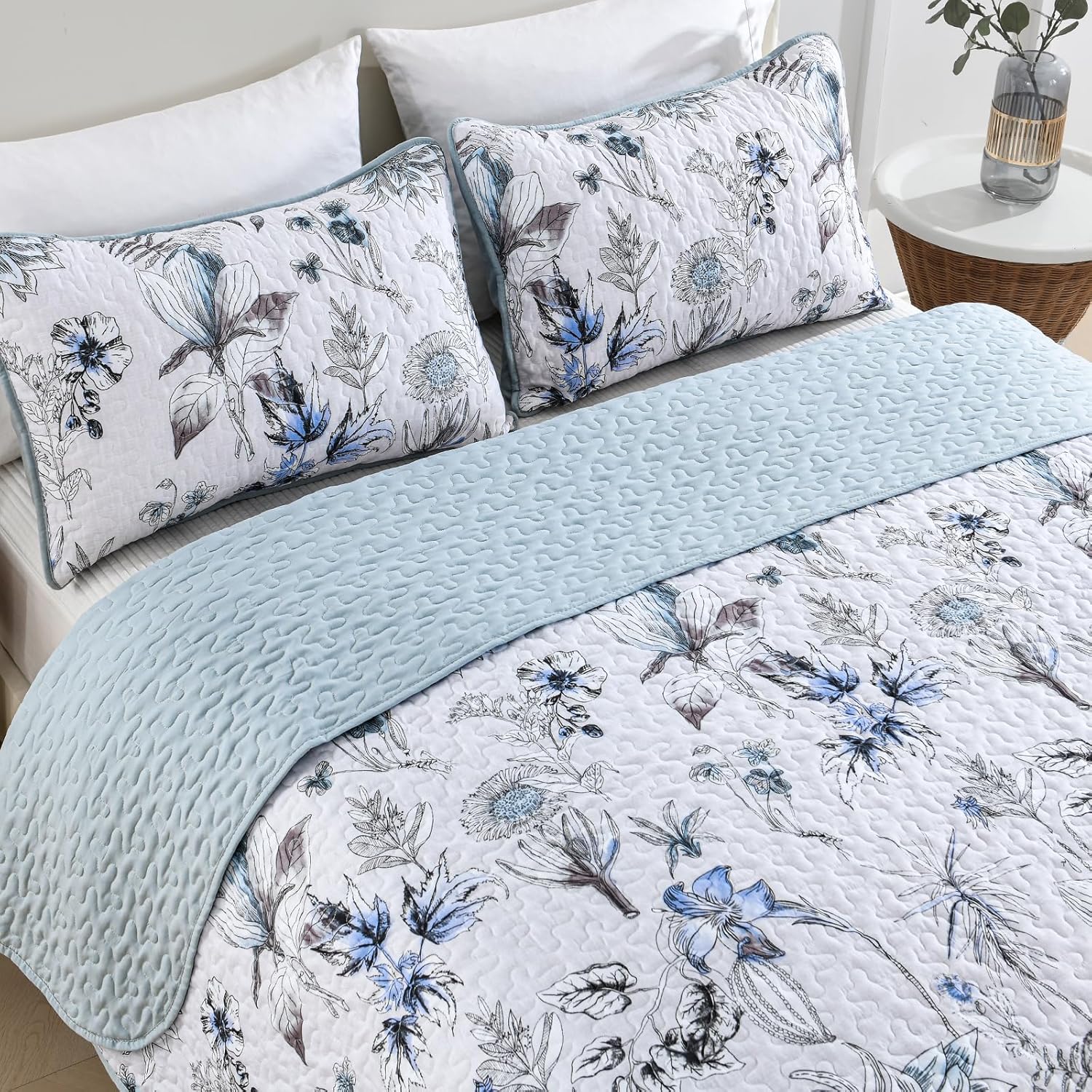 Yearning Quilted coverlet and pillowcovers set: For a Better Night's Sleep - Queen size V745-MAC090518Q13U