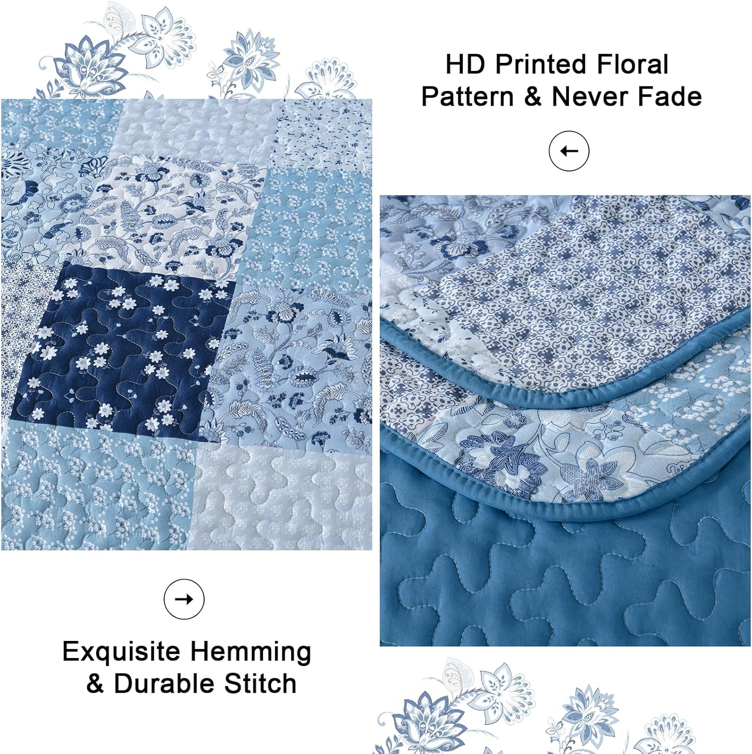 Charming Quilted coverlet and pillowcovers set: Timeless Appeal - Queen size V745-MAC090522Q13U