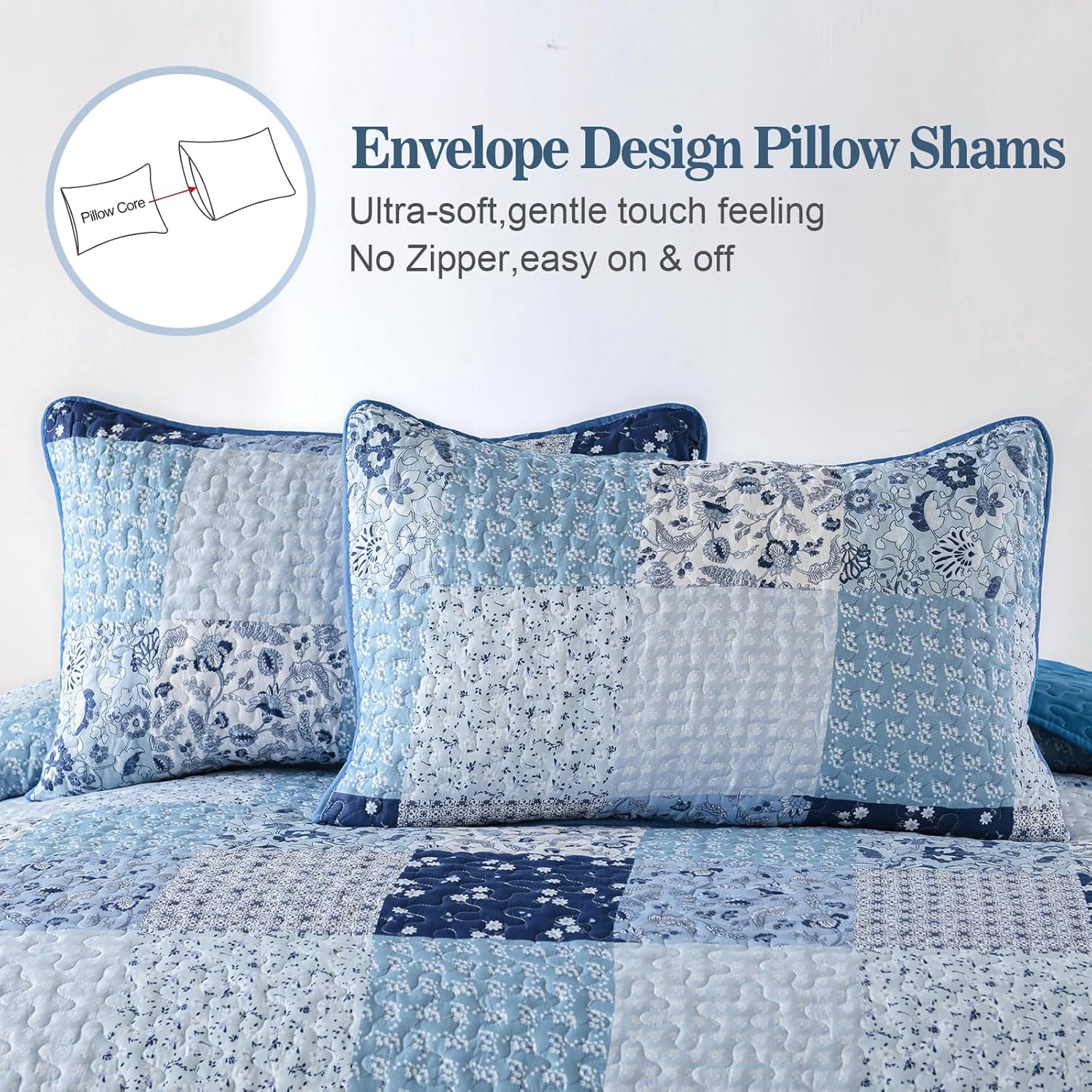 Charming Quilted coverlet and pillowcovers set: Timeless Appeal - Queen size V745-MAC090522Q13U
