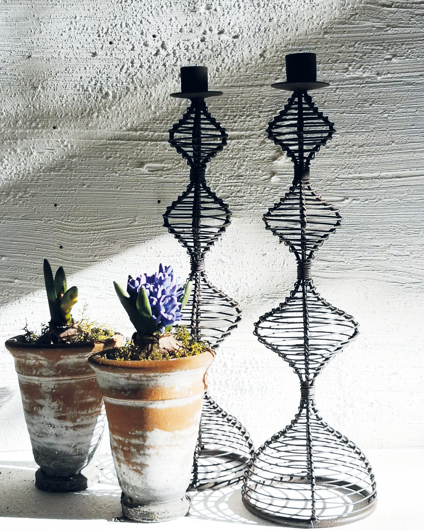 casa-verde-wire-candlestick-dakar-antique-rust-30cm V758-CV05165