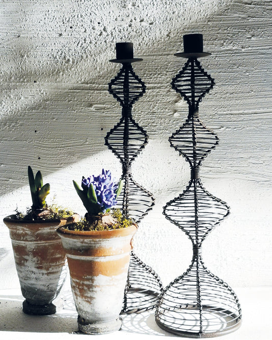 casa-verde-wire-candlestick-dakar-antique-rust-30cm V758-CV05165