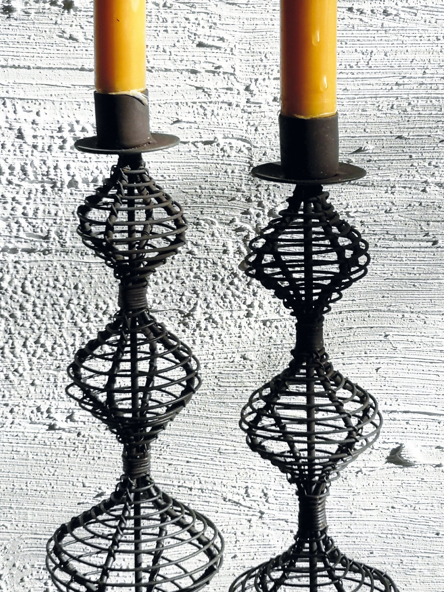 casa-verde-wire-candlestick-dakar-antique-rust-30cm V758-CV05165