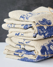 casa-verde-tea-towel-vintage-linen-cott-petit-jardin V758-CV12036
