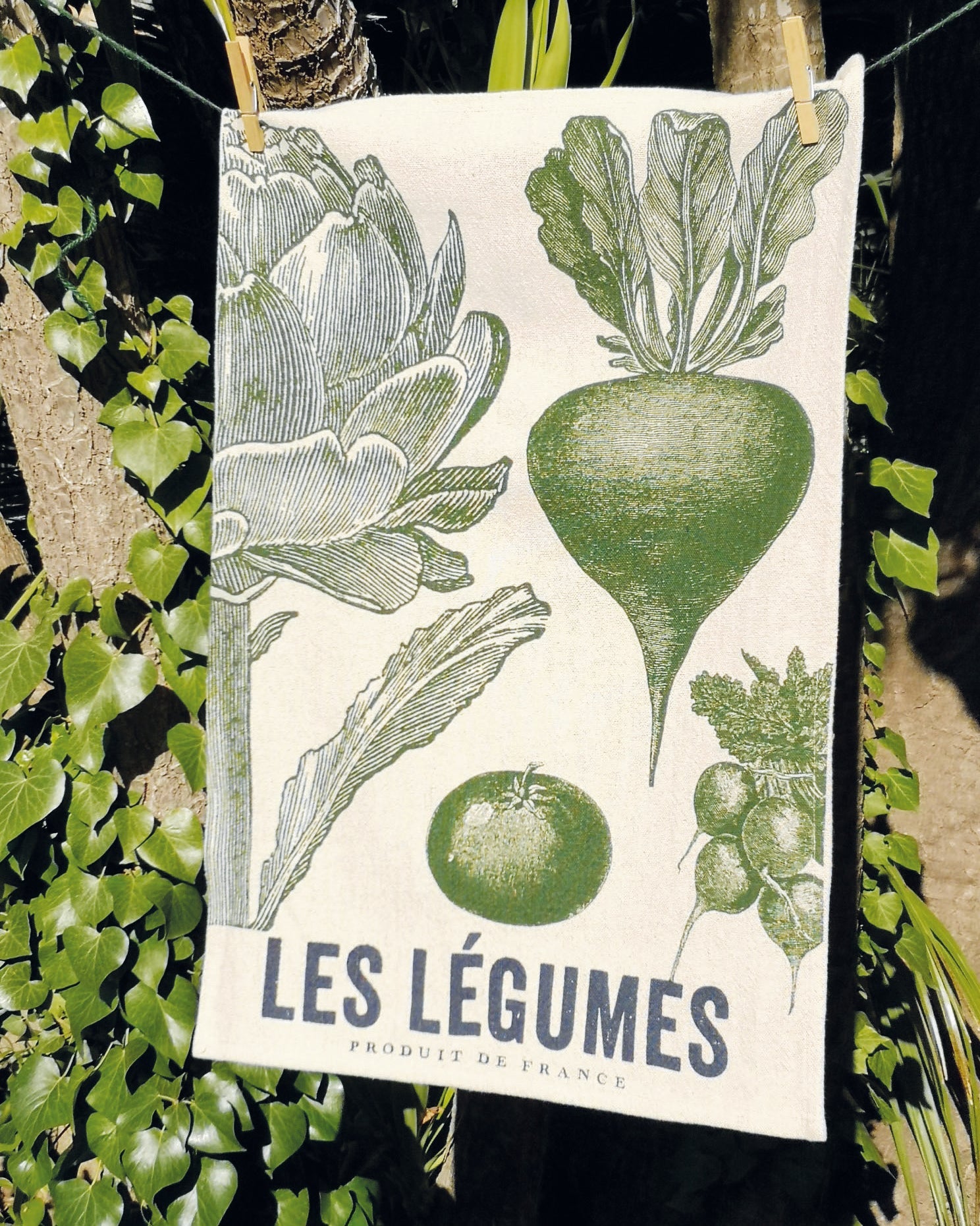 casa-verde-tea-towel-vintage-linen-cott-les-legumes V758-CV12067