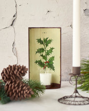 casa-verde-vintage-tin-oval-sconce-holly-21cm V758-CV20022
