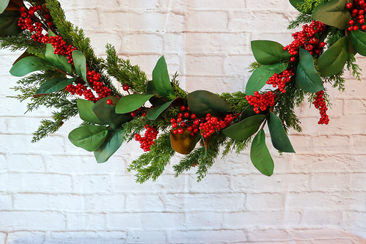 Berry Cedar Garland Red Green 180cm X3440 V758-X3440