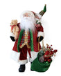 LUXURY SANTA WITH BEAR & ELF 61CM V758-X3538