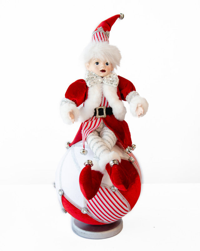 LUXURY ELF ON BALL TABLE DECORATION 40CM V758-X3540RDWH