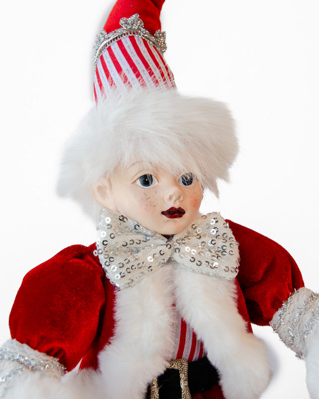 LUXURY ELF ON BALL TABLE DECORATION 40CM V758-X3540RDWH