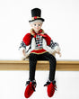 LUXURY CHRISTMAS CAROLLER ELF BLACK/RED 65CM V758-X3542BK