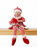 CHRISTMAS CANDY STRIPE BOY ELF RD/WH 65CM V758-X3544