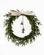 PINE WREATH W/BOW & BELL 50CM V758-X3607