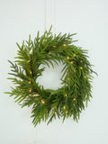 PINE WREATH WITH LED USB POWERED 61CM V758-X3610