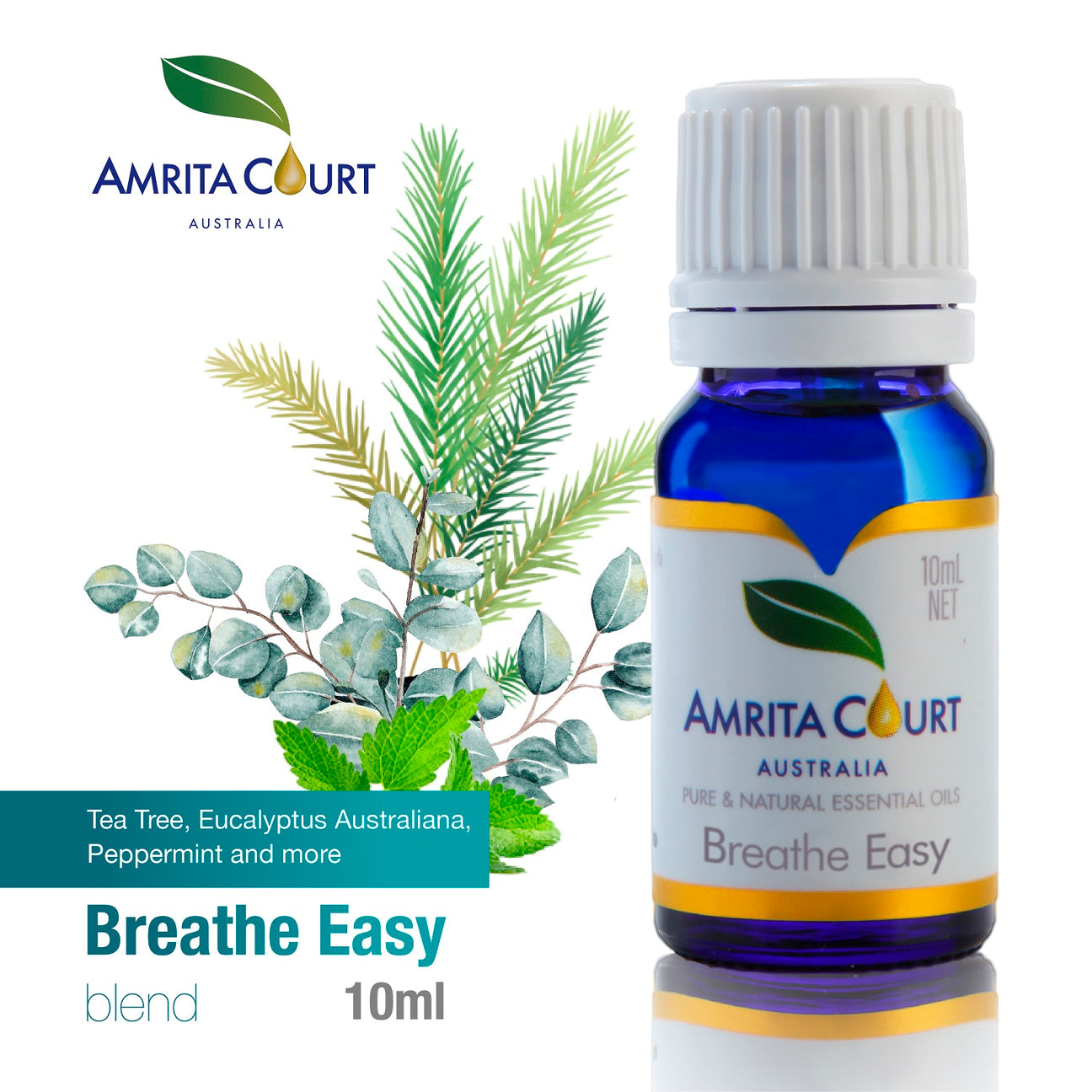 Amrita Court Pure and Essential Oils Breathe Easy 10ml V760-A-1