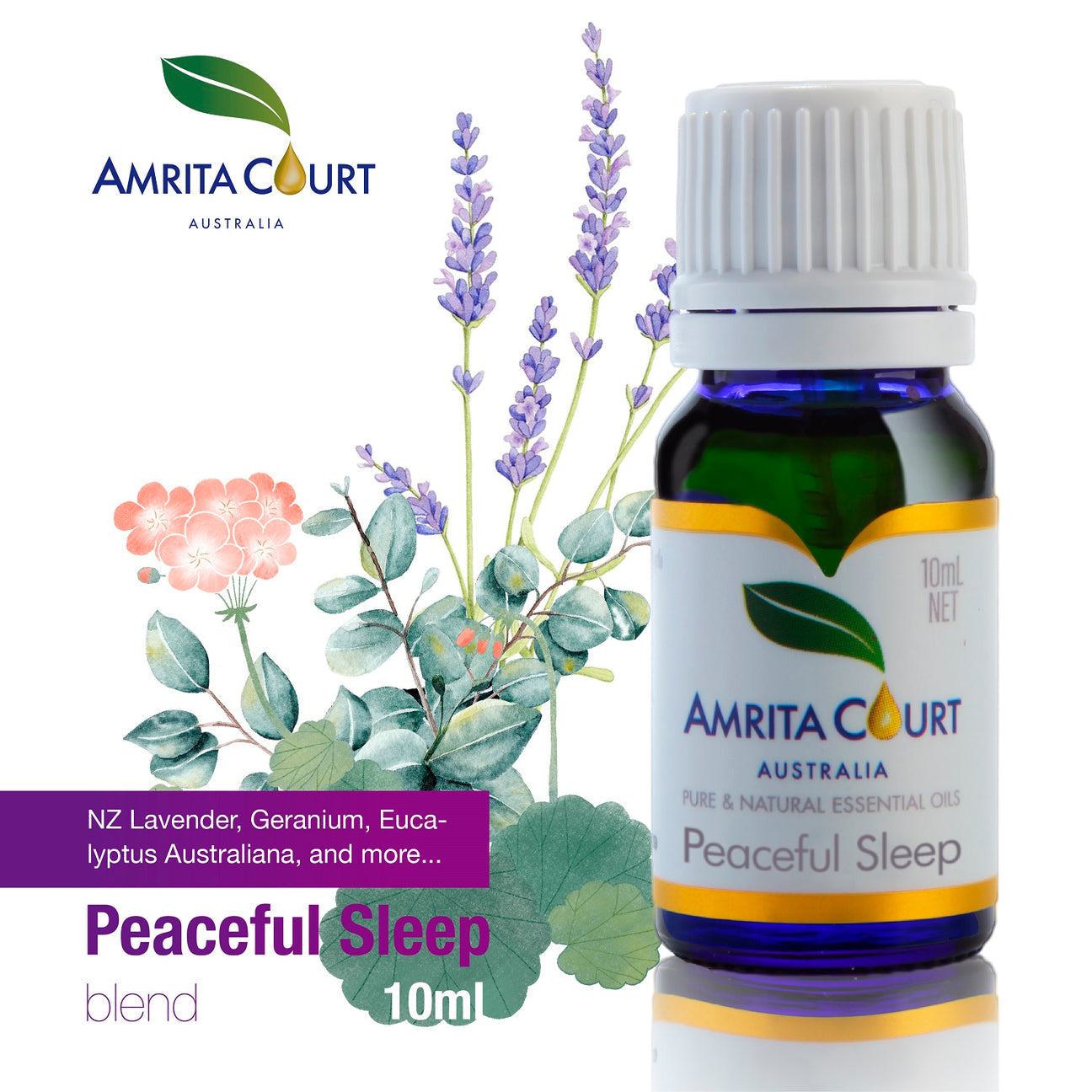Amrita Court Pure and Essential Oils Peaceful Sleep 10ml V760-A-3