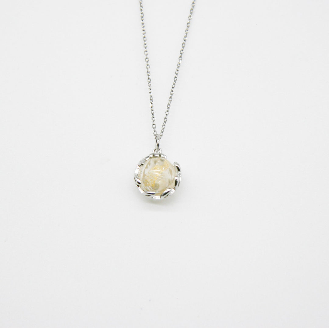 Gift Box - Aroma Necklace White Gold - Planet Stardust Crystal (Gold Clear) + Purify Oil Blend V760-GBAJ - 10