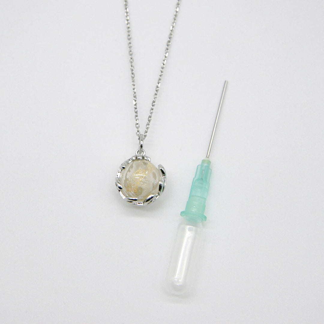 Gift Box - Aroma Necklace White Gold - Planet Stardust Crystal (Gold Clear) + Purify Oil Blend V760-GBAJ - 10
