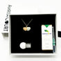Gift Box - Aroma Necklace 925 Silver, Gold coated - Green Shell Paradise Peach (Pink) + Purify Oil Blend V760-GBAJ - 11