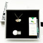 Gift Box - Aroma Necklace 925 Silver, Gold coated - Green Shell Dreamy Lavender (Light Purple) + Purify Oil V760-GBAJ - 14