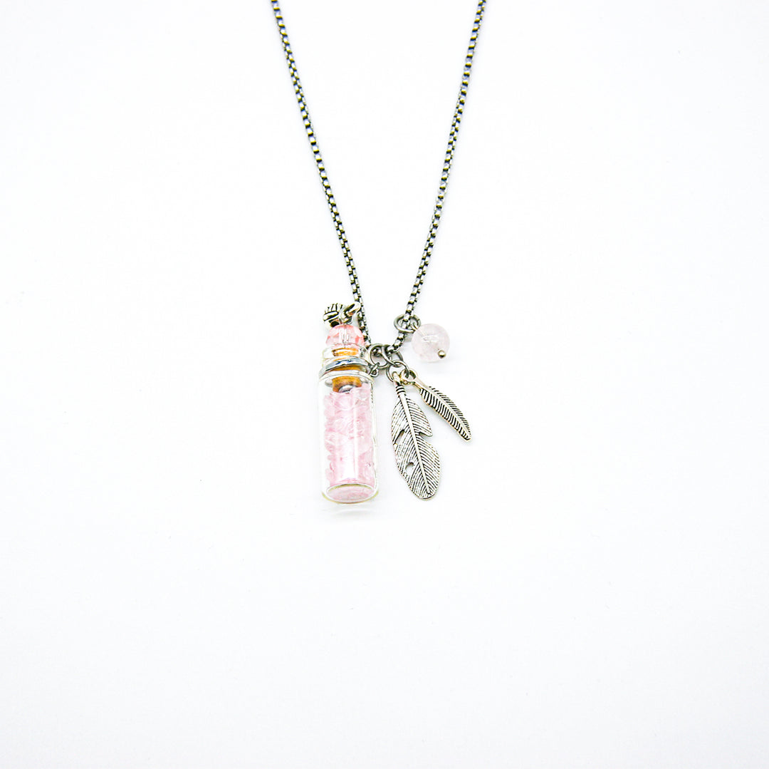 Gift Box - Crystal Bottle (Rose Quartz) + Purify Oil Blend V760-GBAJ - 17