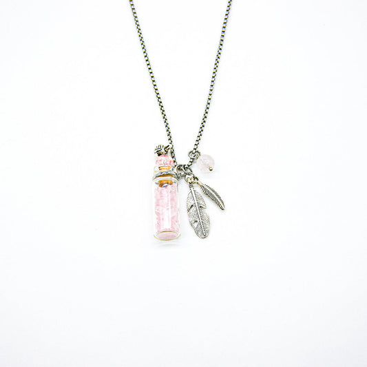 Gift Box - Crystal Bottle (Rose Quartz) + Purify Oil Blend V760-GBAJ - 17