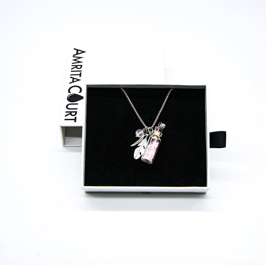 Gift Box - Crystal Bottle (Rose Quartz) + Purify Oil Blend V760-GBAJ - 17