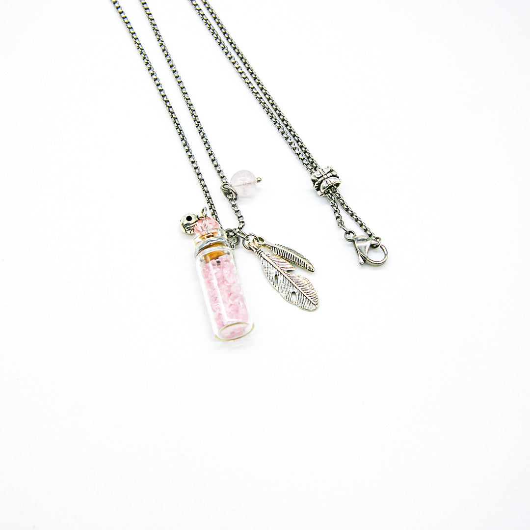 Gift Box - Crystal Bottle (Rose Quartz) + Purify Oil Blend V760-GBAJ - 17