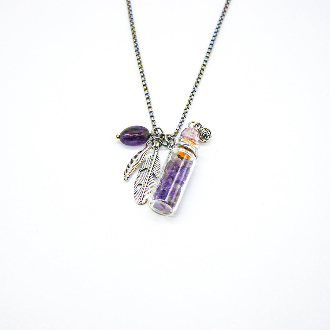 Gift Box - Crystal Bottle (Amethyst) + Purify Oil Blend V760-GBAJ - 18
