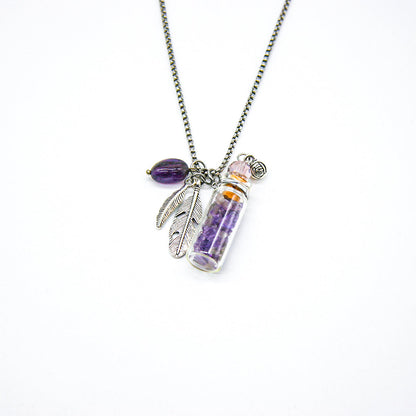 Gift Box - Crystal Bottle (Amethyst) + Purify Oil Blend V760-GBAJ - 18