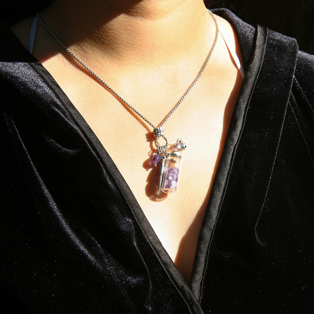 Gift Box - Crystal Bottle (Amethyst) + Purify Oil Blend V760-GBAJ - 18