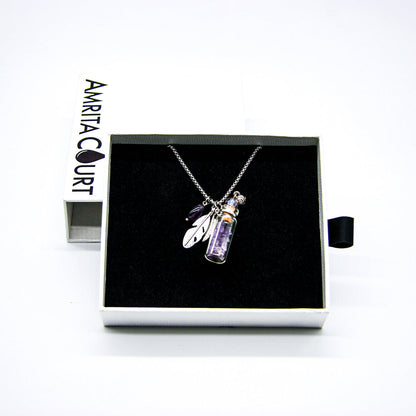 Gift Box - Crystal Bottle (Amethyst) + Purify Oil Blend V760-GBAJ - 18