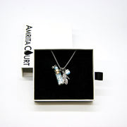 Gift Box - Crystal Bottle (Aquamarine) + Purify Oil Blend V760-GBAJ - 19