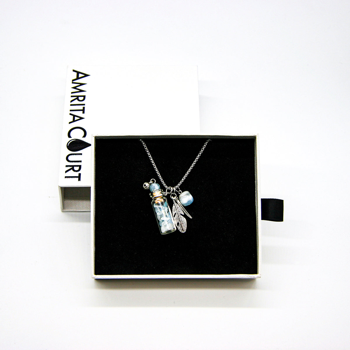 Gift Box - Crystal Bottle (Aquamarine) + Purify Oil Blend V760-GBAJ - 19