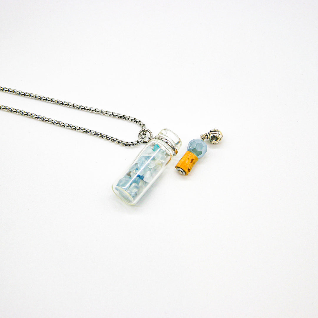 Gift Box - Crystal Bottle (Aquamarine) + Purify Oil Blend V760-GBAJ - 19