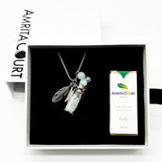 Gift Box - Crystal Bottle (Aquamarine) + Purify Oil Blend V760-GBAJ - 19