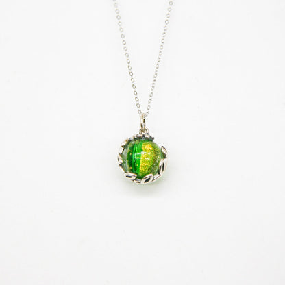 Gift Box - Aroma Necklace White Gold - Planet Aurum Verdant (Gold Green) + Purify Oil Blend V760-GBAJ - 2