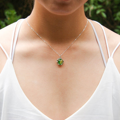 Gift Box - Aroma Necklace White Gold - Planet Aurum Verdant (Gold Green) + Purify Oil Blend V760-GBAJ - 2